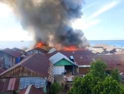 Kebakaran Hebat Terjadi Di Pasar Buli Halmahera Timur