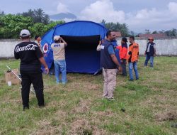 Status Gunung Ibu Kian Meningkat, BPBD Halbar Mulai Dirikan Tenda