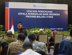 Plh Gubernur Malut Menghadiri Pengukuhan Kepala Perwakilan Bank Indonesia Malut