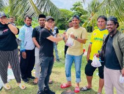Pererat Silaturahmi di Hari Raya IdulAdha, Harita Nickel dan Jurnalis Maluku Utara Berbagi Daging Qurban
