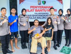Polda Malut Berikan Bantuan Kursi Roda Bagi Penderita Stroke
