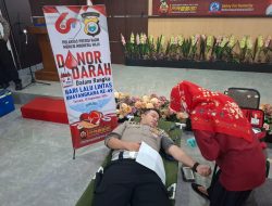 Sambut HUT ke-69, Ditlantas Polda Maluku Utara Gandeng PMI Gelar Donor Darah