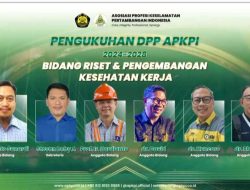 Manajer OHS NHM Dilantik Sebagai Pengurus DPP APKPI 2024 – 2028 Bidang Kesehatan Kerja Pertambangan