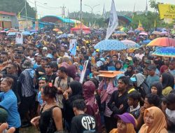 Ikuti Kampanye Akbar, Ribuan Warga Halteng Padati Kota Weda Kawal Kemenangan IMS ADIL