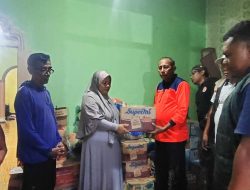 Pemda Bersama Pers Halbar Beri Bantuan Untuk Keluarga Almarhum Sahril Helmi