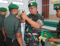 Dandim Pimpin Korps Raport Kenaikan Pangkat Personil Kodim 1508 Tobelo