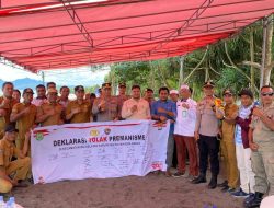 Polsek Ibu Gelar Penandatangan Deklarasi Anti Premanisme