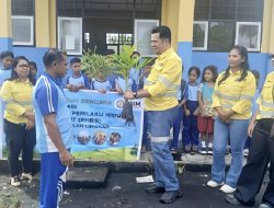 NHM Peduli Edukasi Kebencanaan Dan PHBS di SD Negeri Waringin Lelewi