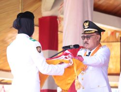 Upacara HUT RI Ke 80 Tahun, Paskibraka Halbar Sukses Kibarkan Bendera Merah Putih