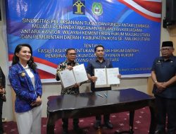 Tingkatkan Pelayanan Hukum, Bupati Ikram Teken MoU Dengan Kemenkumham Malut