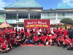 Warna Merah Padati Taman Nukila: Ratusan Alumni Meriahkan Jalan Sehat Road to Muswil IKA UNHAS Maluku Utara