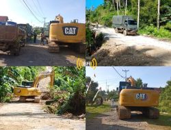 Pemda Halut Kerahkan Dua Alat Excavator Loloda Utara Untuk Pembersihan Akses Jalan 
