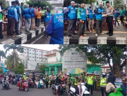 Polantas Berbagi Takjil Sambil Edukasi Pengendara Ojol