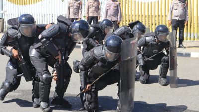 Polres Morotai Matangkan Kesiapan Personil Hadapi Ancaman Aksi Massa