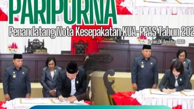 Pemda dan DPRD Halut Tanda Tangan Nota Kesepakatan KUA-PPAS Tahun 2027 