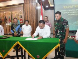 Halut Dapat 1.067 Hektar Lahan, Bupati Piet Tandatangan Kontrak Cetak Sawah 