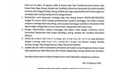Domigus Isak di Berhentikan Dari Lembaga Adat Suku Boeng 