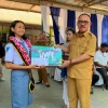 Bupati James Sambut Gresilhia Juara II Lomba Pidato AHY Muda Tingkat Nasional