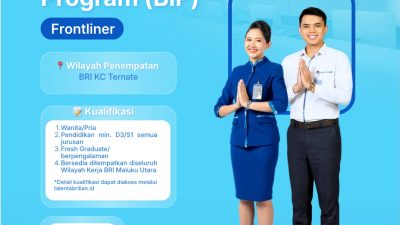 BRI Ternate Buka Kesempatan Magang, Lulusan D3–S1 Bisa Daftar Program BIP